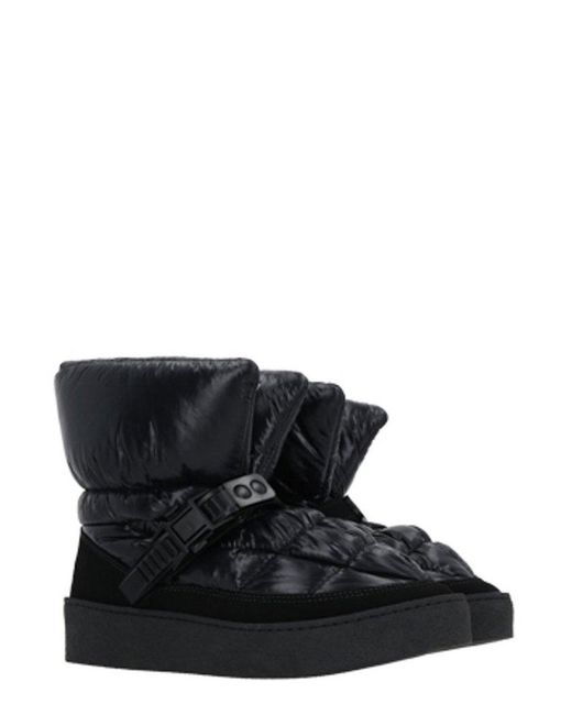Khrisjoy Black Quilted Snow Ankle Boots