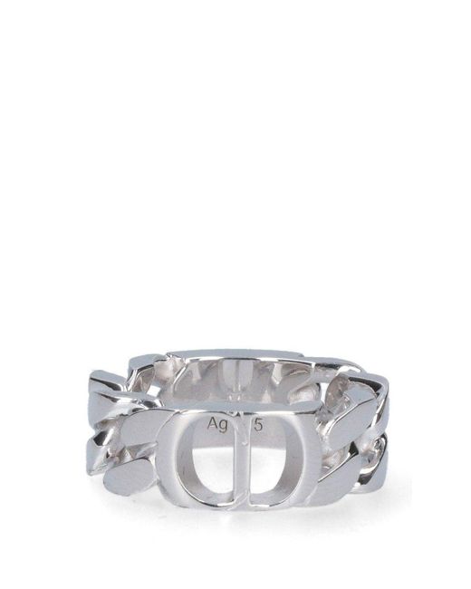 Dior Metallic Cd Icon Chain Link Ring for men