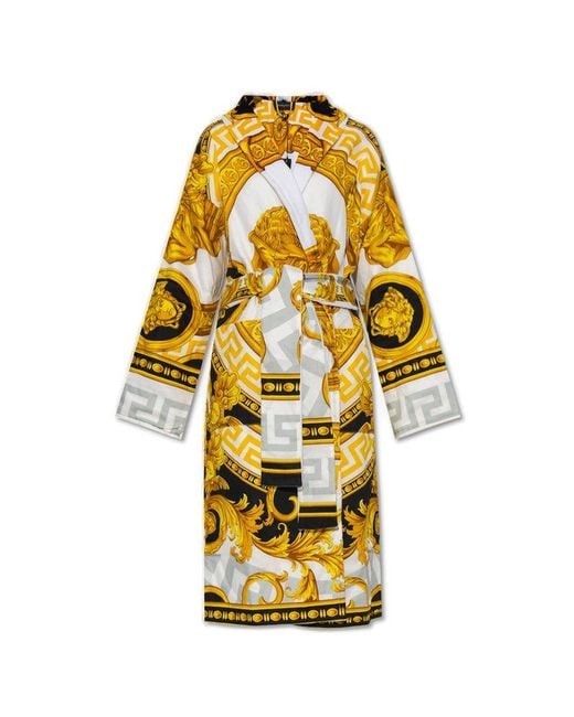 Versace Yellow Cotton Bathrobe