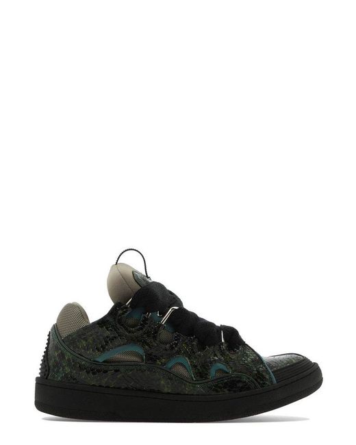 Lanvin Green Curb Lace-up Sneakers for men