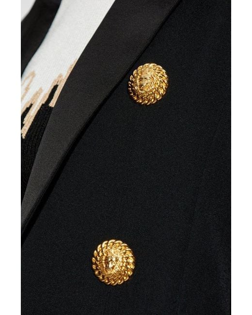 Balmain Black Button Detailed Blazer