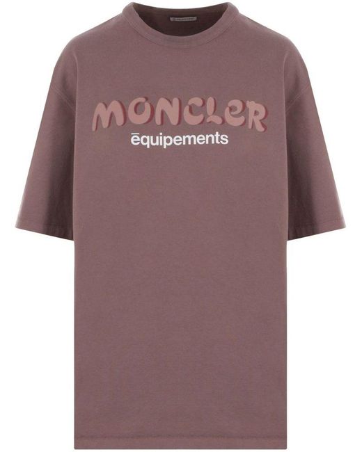 Moncler Genius Purple Moncler X Salehe Bembury Logo Printed Crewneck T-shirt