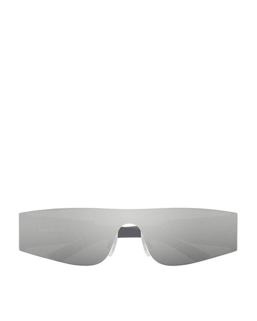 Balenciaga Gray Shield Frame Sunglasses