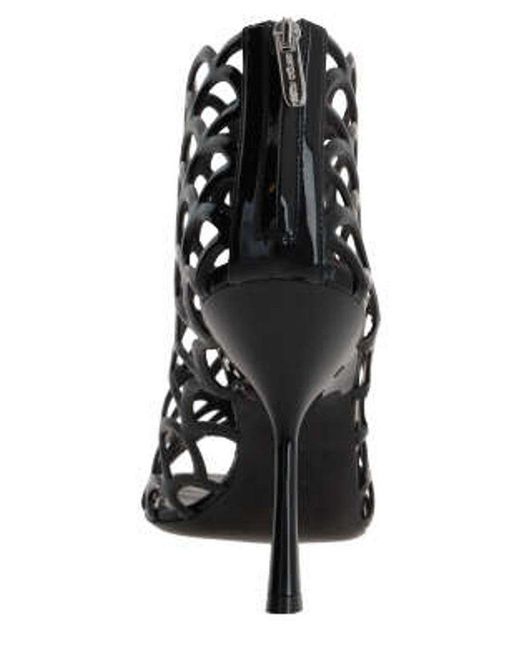 Sergio Rossi Black Sr Mermaid 90mm Patent Leather Sandals