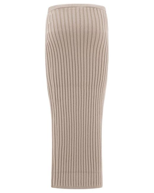 Max Mara White Skirt Seta