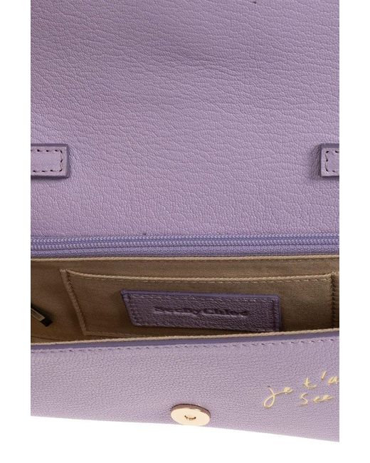 See By Chloé Purple 'hana' Wallet On Chain,