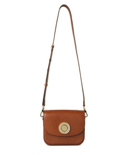 Burberry Leather Small Elizabeth Crossbody Bag in Brown (White) | Lyst