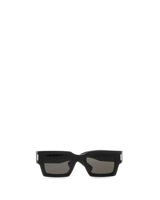 Saint Laurent Black Rectangular Frame Sunglasses for men