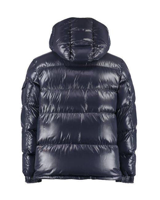 Moncler Maury Hooded Down Jacket in Blue for Men | Lyst