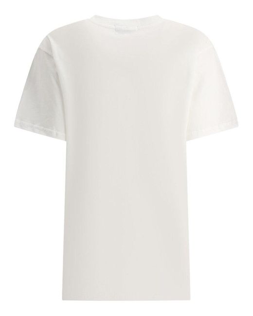 Collina Strada White Broccoli Embellished Short-sleeved T-shirt