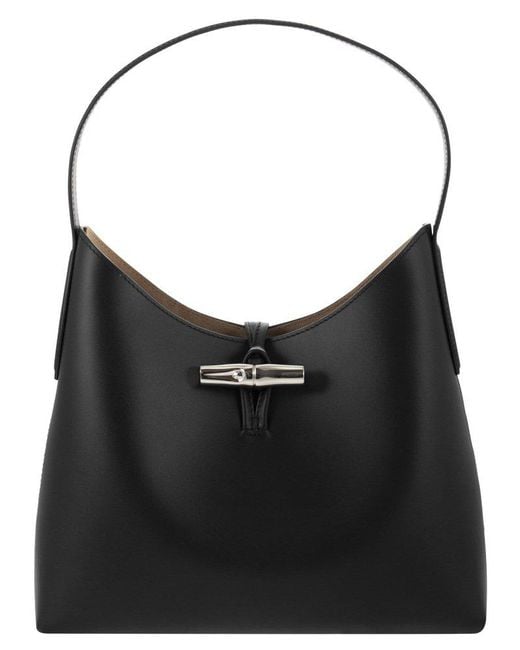 Longchamp Black Roseau Hobo Bag