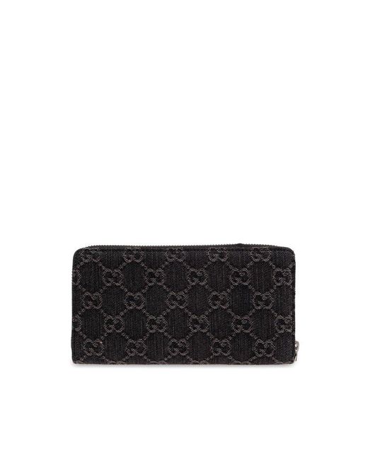 Gucci Black Monogrammed Wallet,
