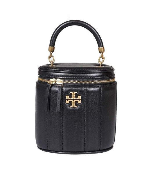 Tory Burch Leather Kira Zipped Vanity Case In Black Lyst Canada