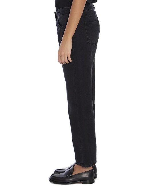 The Row Black Riaco Straight-Leg Jeans