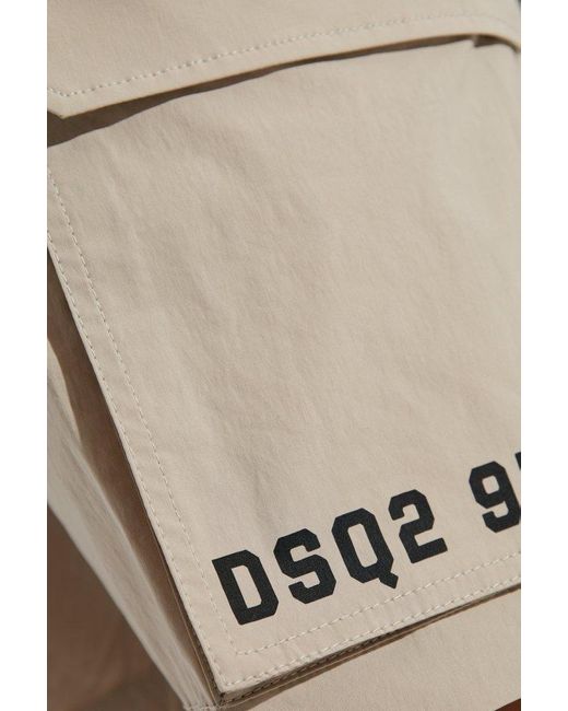 DSquared² Natural Printed Shorts, for men