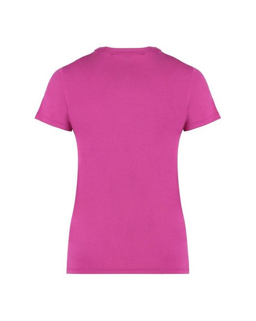 Boss Pink Cotton Crew-neck T-shirt