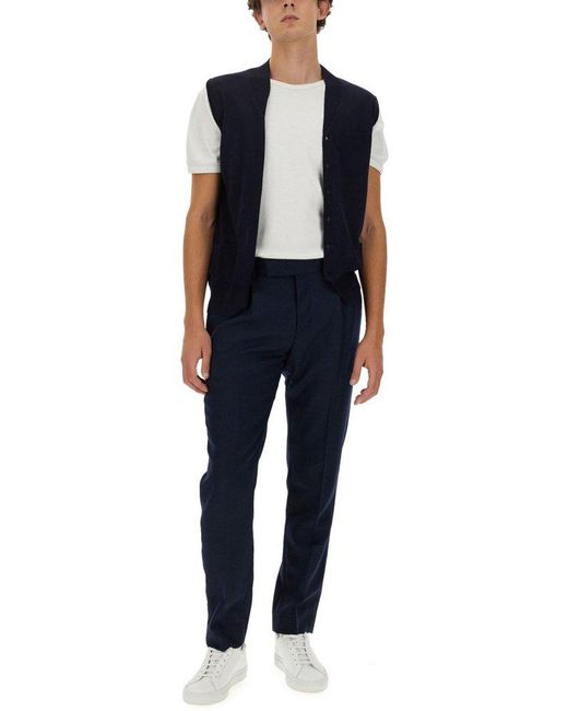 Ballantyne Blue Basolan Sleeveless Cardigan for men