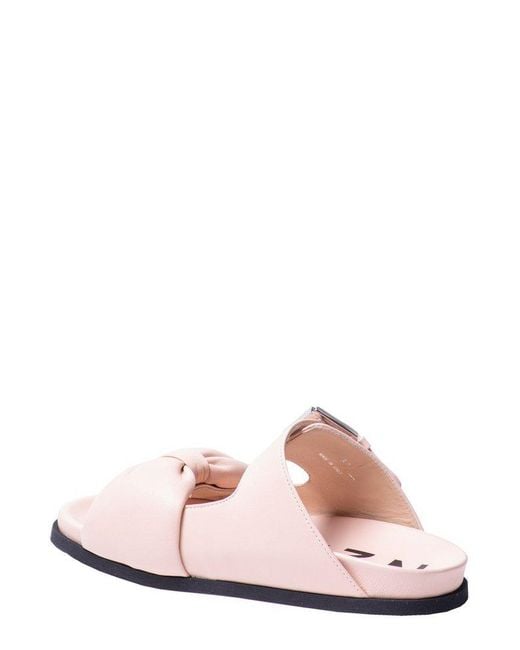 N°21 Pink Bow-Detailed Slip-On Slides