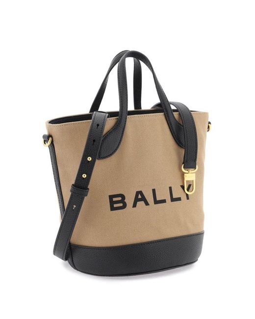 Bally Logo Printed Tote Bag in Natural Lyst