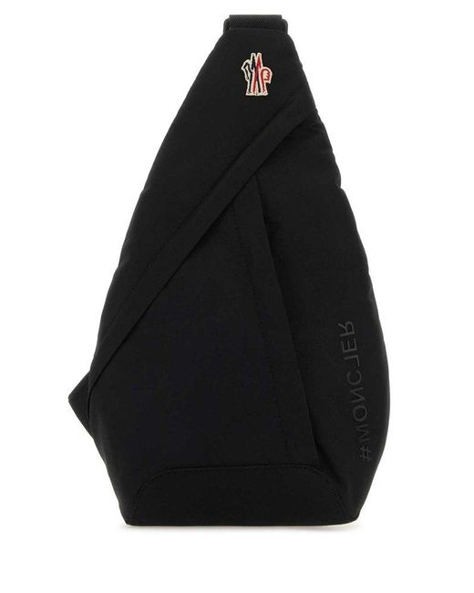 Moncler Black Logo Patch Belt Bag for men