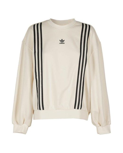 adidas Originals Adicolor 70s 3-stripes Sweatshirt in White | Lyst Canada
