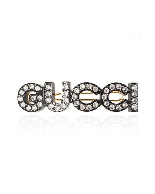 Gucci Hair Clip With Logo in Black | Lyst Australia