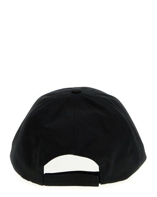 Ganni Black Logo Cap Hats