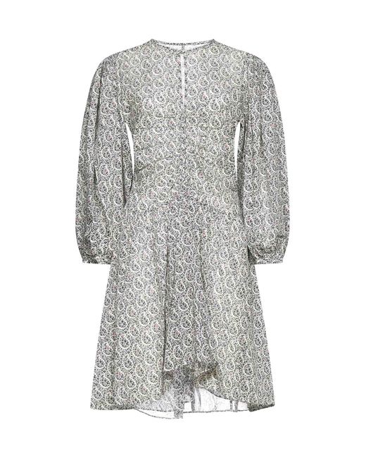 Étoile Isabel Marant Gray Marili Paisley Print Cotton Dress