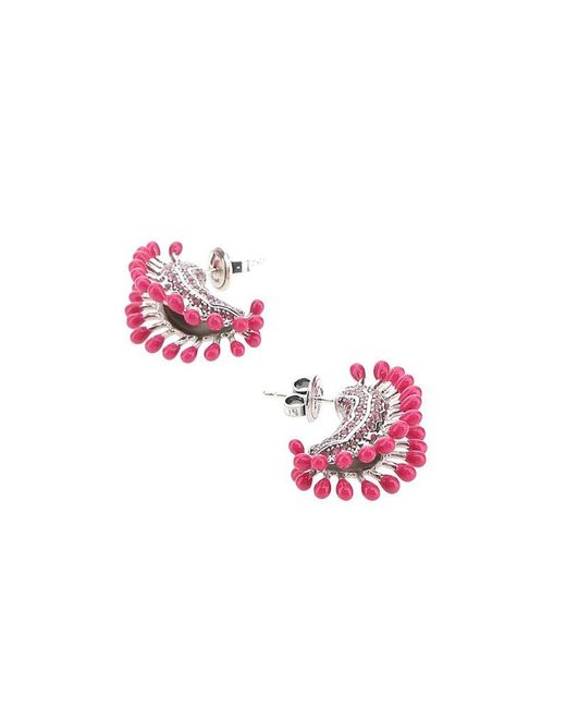 Bottega Veneta Pink Earrings Silver