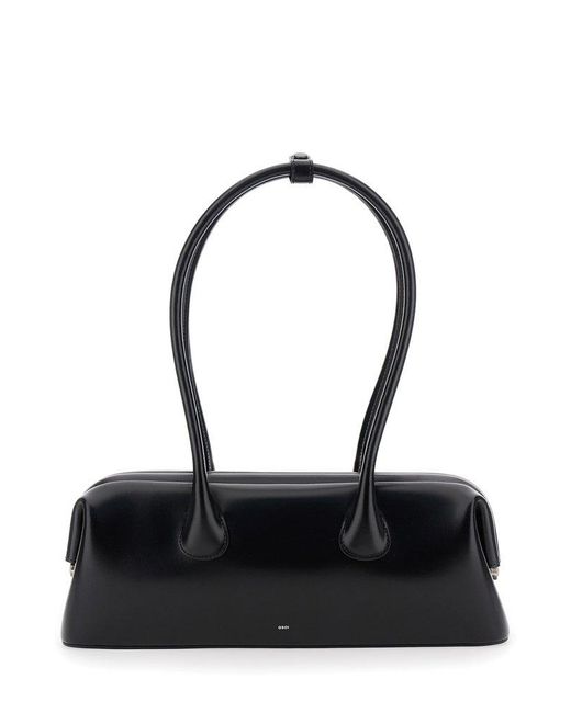 OSOI Black Boat Magnetic Fastened Handbag