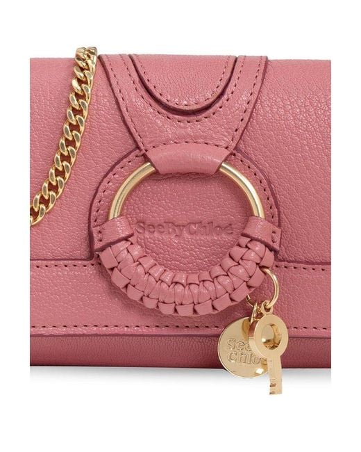 See By Chloé Pink 'hana' Wallet On Chain,