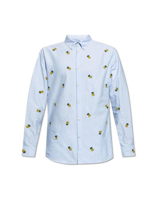 DSquared² Blue Shirt With Patches, for men