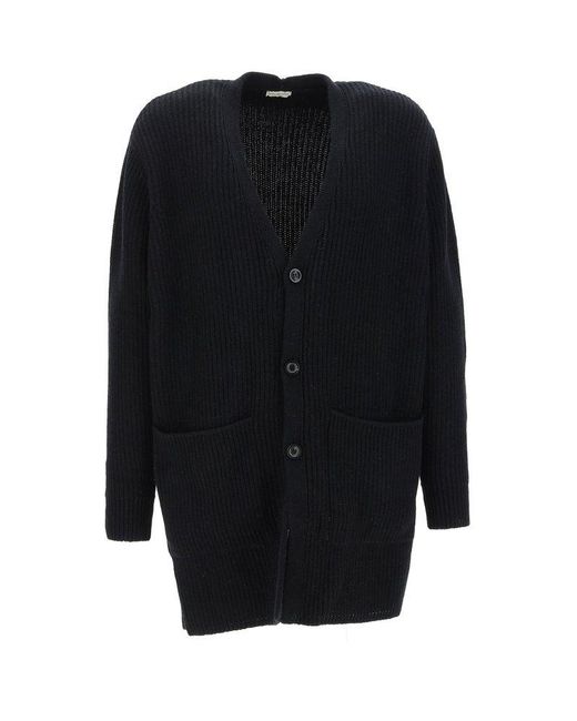 Wool Ribbed-knit Buttoned Cardigan 