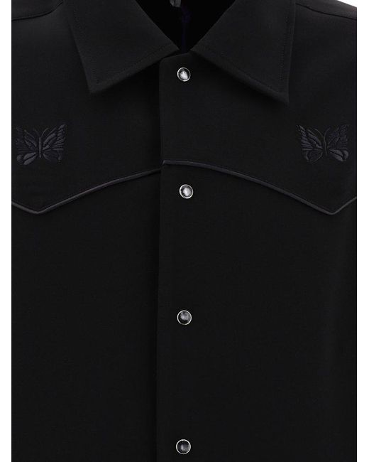 Needles Black Piping Cowboy Button-up Jacket for men