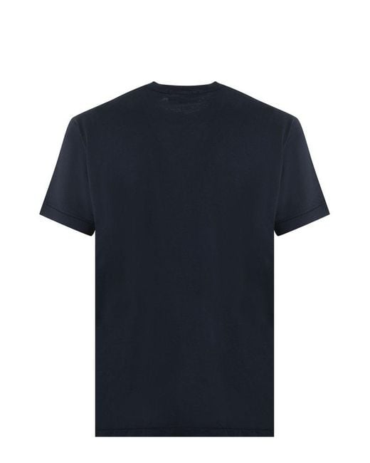 Stone Island Blue Logo Patch T-Shirt for men