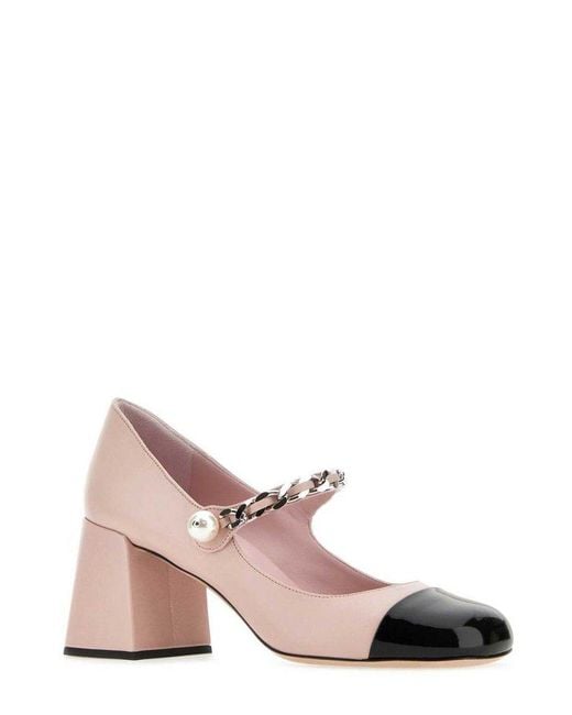 Pink miu shop miu shoes