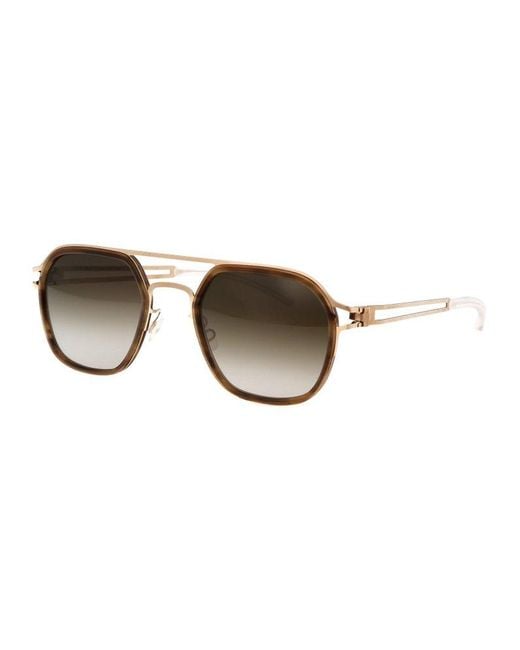 Mykita Brown Leeland Irregular Frame Sunglasses