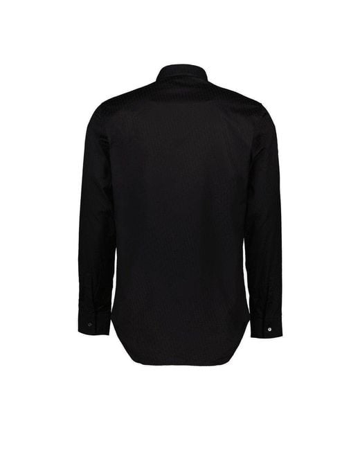 Dior Black Oblique Long-Sleeved Shirt for men