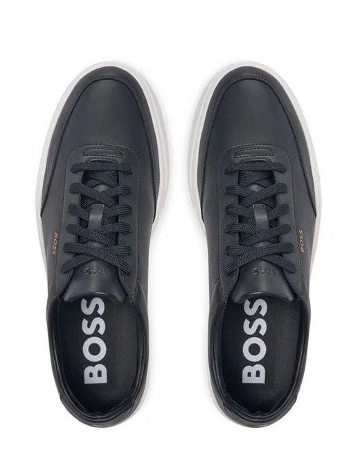 Boss Black Logo Printed Trainers for men