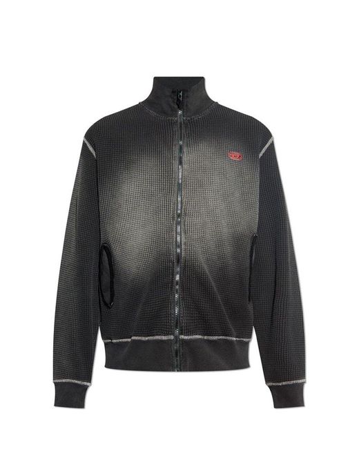 トップス DIESEL S-Wafy-Zip sweatshirt DIESEL Sweatshirt S-Wafy-Zip in Black for Men | Lyst