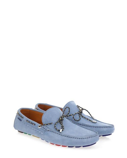 Paul Smith Blue Springfield Bow-Detailed Loafers for men