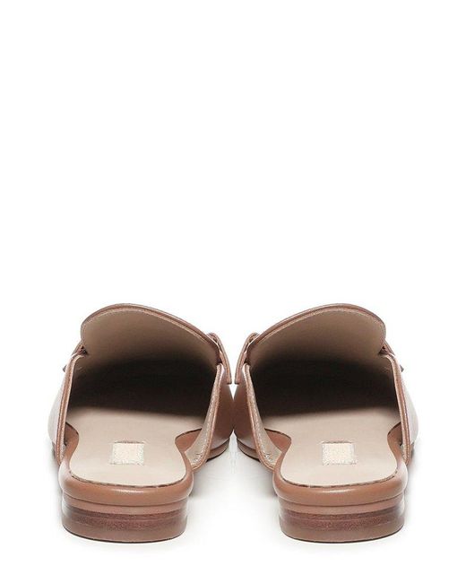 Liu Jo Brown Logo Plaque Slip-On Slippers