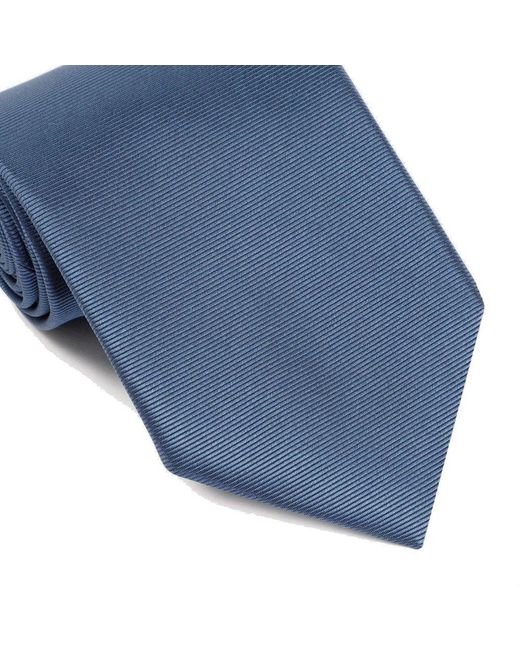Tom Ford Blue Pointed Tip Striped Tie for men