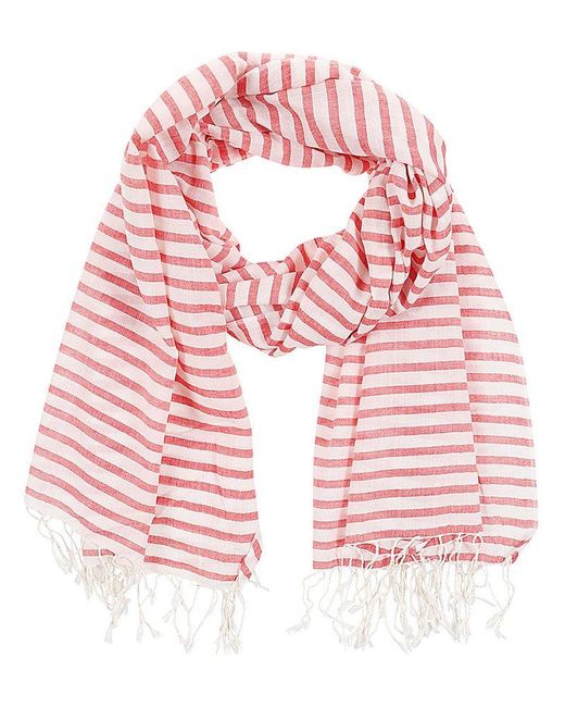 Weekend by Maxmara Pink Yarn-dyed Striped Stole