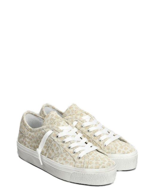 Philippe Model White Haute Lace-up Sneakers