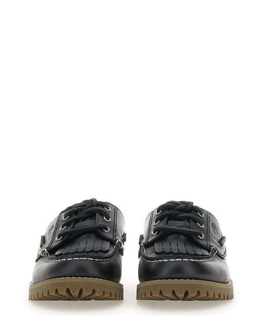 Timberland Black Noreen Lace-Up Slippers