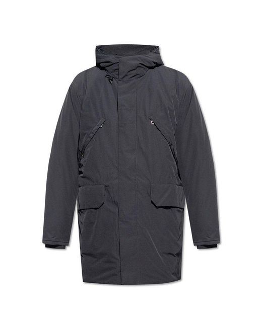 Norse Projects Blue Stavanger Military Drawstring Hooded Parka for men