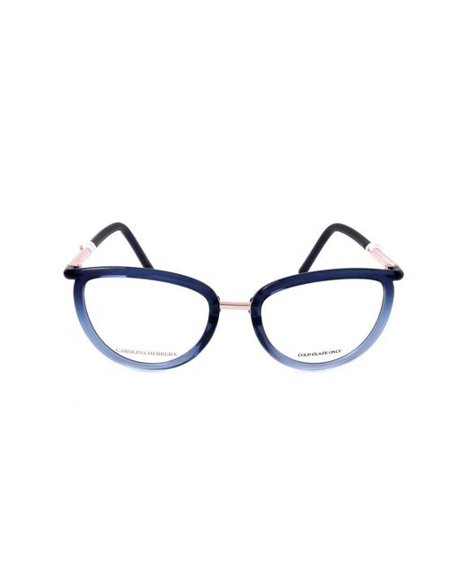 Carolina Herrera Black Oval Frame Full Rim Optical Glasses