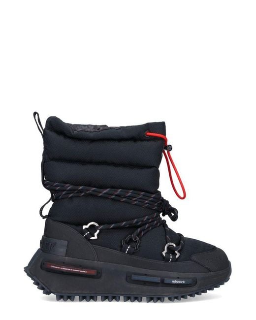 Moncler Genius Blue Moncler X Adidas Originals Logo Detailed Ankle Boots