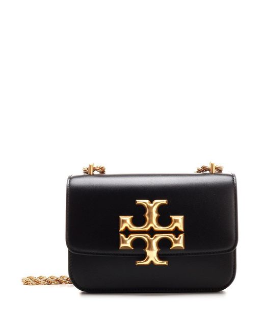 Tory Burch Leather Eleanor Small Convertible Shoulder Bag in Black Lyst